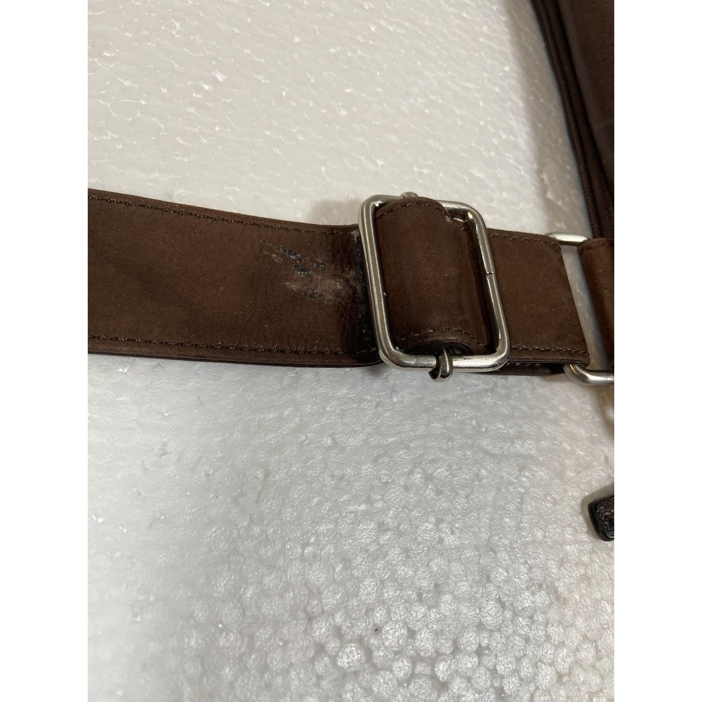 Vintage FOSSIL Brown Genuine Leather Crossbody Purse Handbag, Pre-Owned - Picture 7 of 17